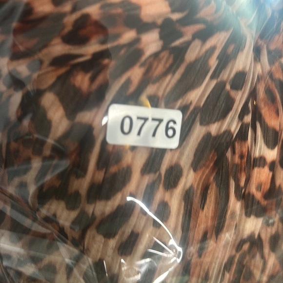 Mechora Womens Chiffon Animal Print Peggy Printed Blouse Brown Size Small - Picture 10 of 10